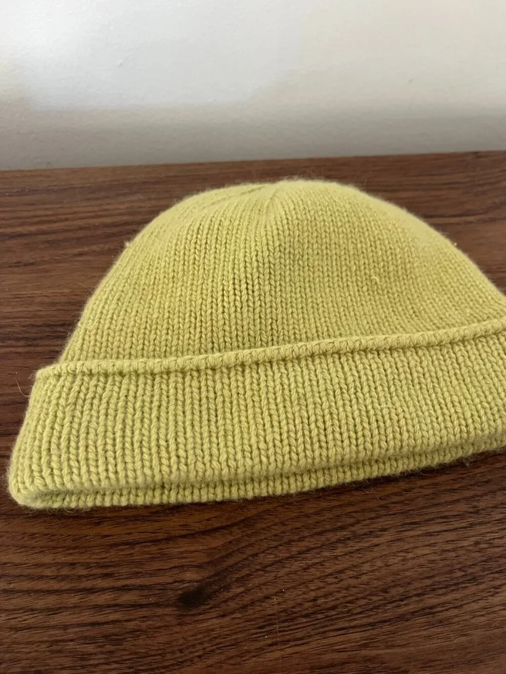 Vtg GAP Pistachio Green Wool/Angora Fleece Lined Beanie Hat Holiday 2002 Gifting